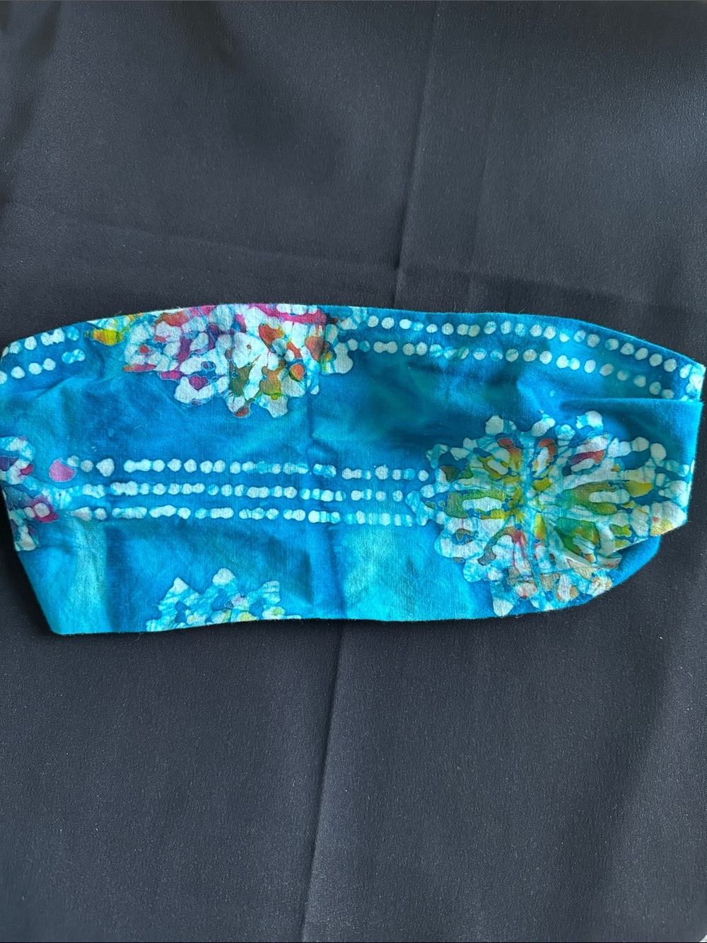 Headband NWT cotton batik style size L. Elastic back & wide band for options